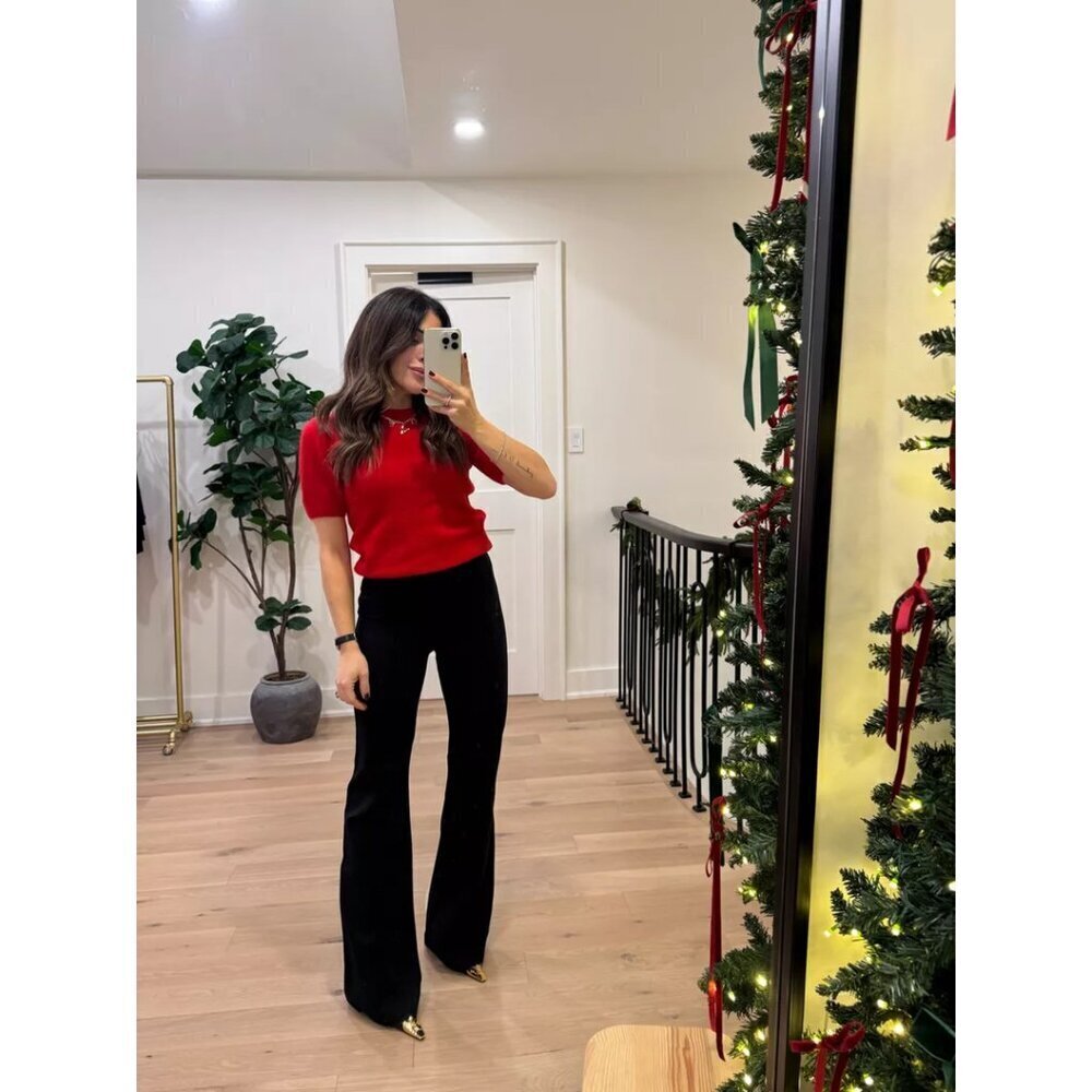 SPANX The Perfect Pant-Hi Rise Flare in Classic Black Size X-Large - Picture 3 of 15